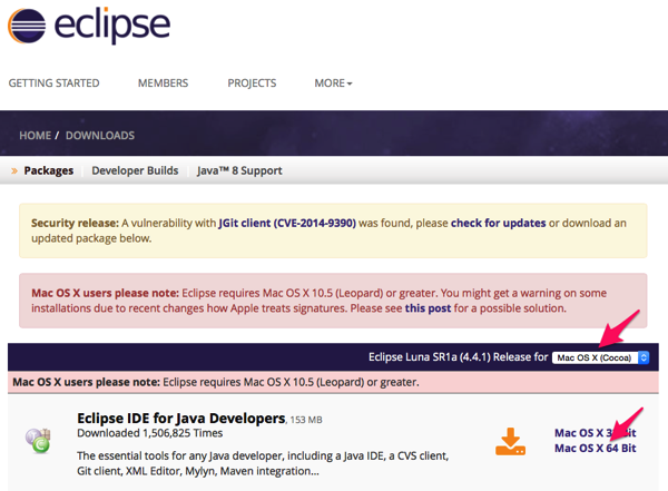 Eclipse Downloads